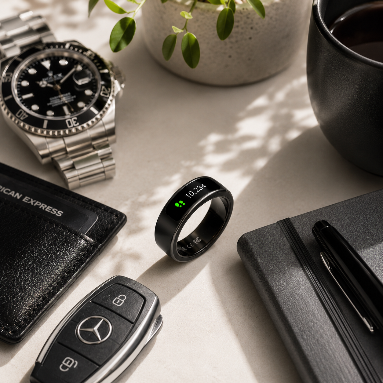 Lunar Smart Ring- Digital Display