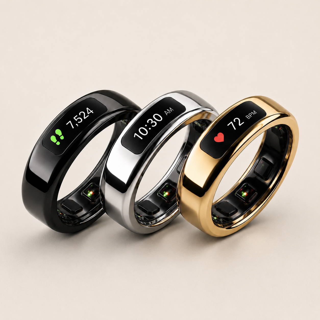 Lunar Smart Ring- Digital Display